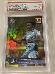 Topps 2025-26 Now Bundesliga Bazoumana Touré RC Gold Foil #46 PSA 10 09/50 – WC