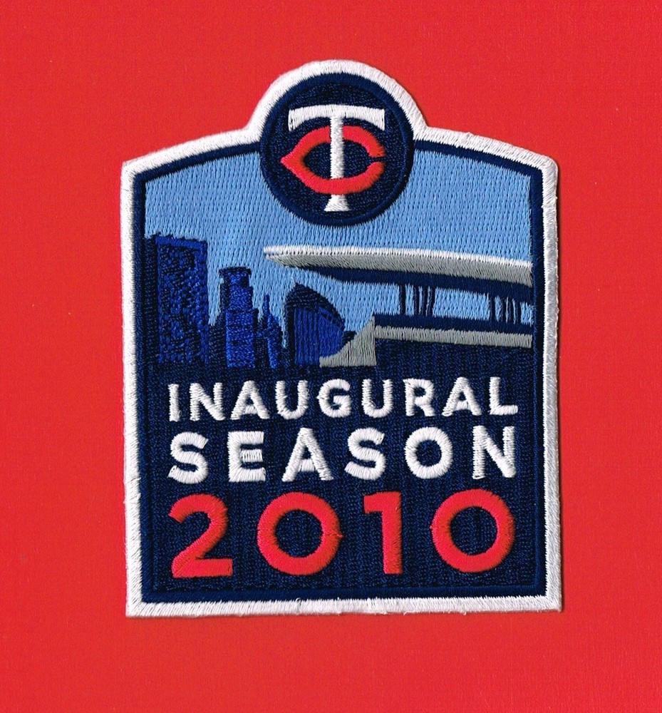 MINNESOTA TWINS 2010 TARGET FIELD INAUGURAL SEASON MLB JERSEY PATCH 4 1/4&Prime; tall