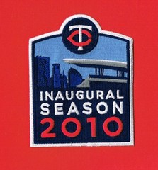 MINNESOTA TWINS 2010 TARGET FIELD INAUGURAL SEASON MLB JERSEY PATCH 4 1/4&Prime; tall
