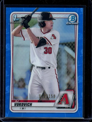 2020 1st Bowman Chrome ~ AJ Vukovich ~ Blue Refractor /150 ~ #BD-150 ~ D&rsquo;Backs