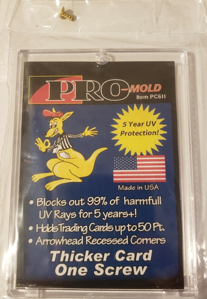 (Pack of 20) Pro Mold (1 Screw) Screw Down Thicker Trading Card Holder 50pt w UV
