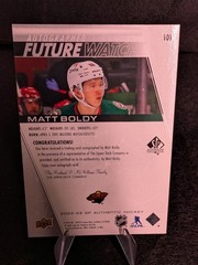 2022 UPPER DECK SP AUTHENTIC #101 MATT BOLDY FUTURE WATCH AUTO ROOKIE RC /999