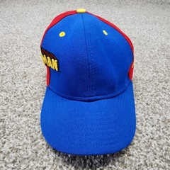 DC Comics Superman New Era 59Fifty Baseball Hat 7 1/4 Lined Fitted Red Blue