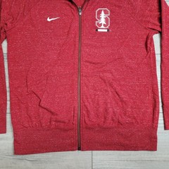 Stanford University Cardinal Nike Hoodie Mens XL Heather Red Full Zip Sweatshirt