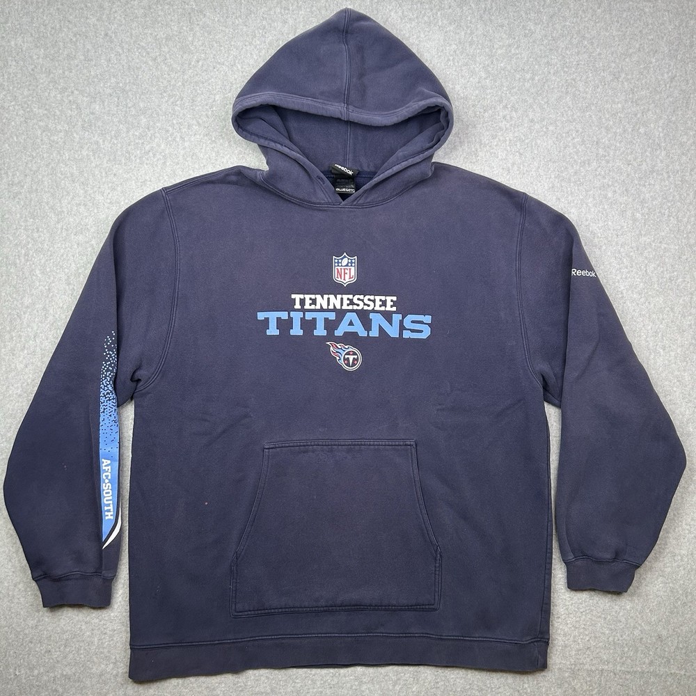 Tennessee Titans NFL Hoodie Sweatshirt Men&rsquo;s Size 2XL Blue Reebok Heavyweight