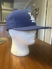 Los Angeles LA Dodgers New Era 59FIFTY Fitted Hat Royal Blue 7 3/8 White Button
