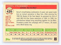 Darryl Strawberry 2025 Topps Chrome Platinum Orange Toile 18/25 JERSEY MATCH!!!