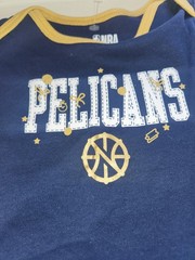 Baby 3-6 Months NBA New Orleans Pelicans Bodysuit Navy Blue Gold NWOT