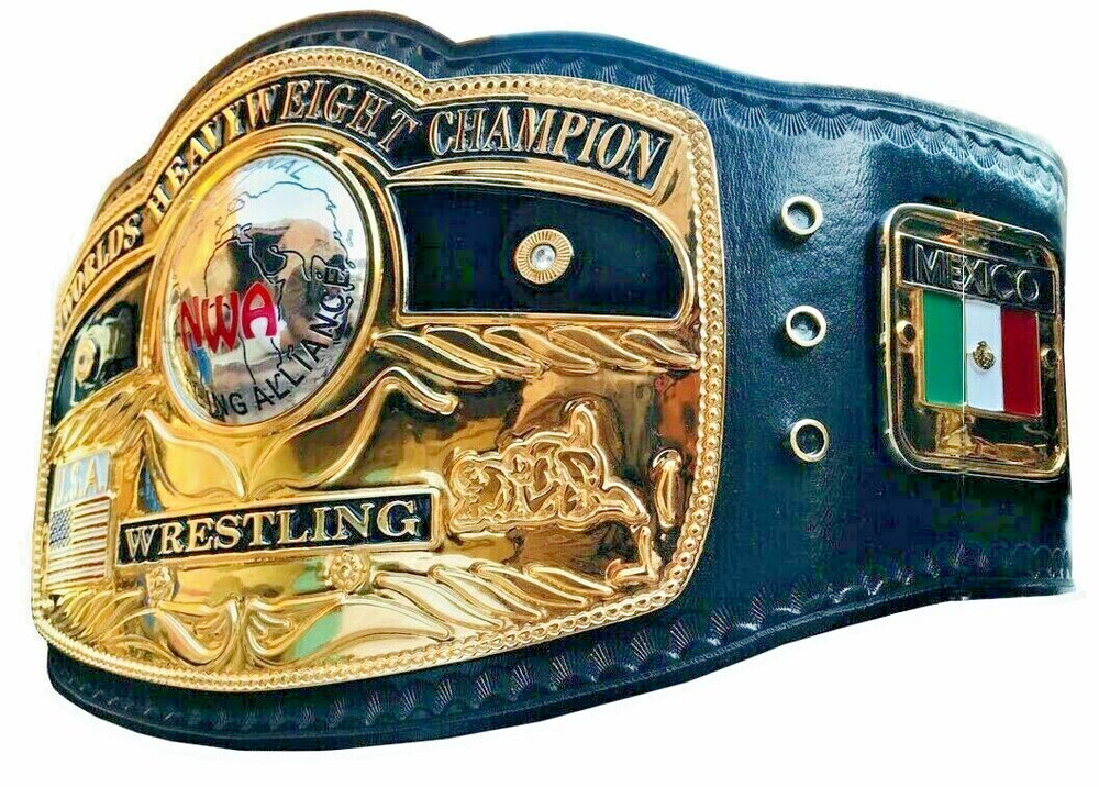 NWA DOMED GLOBE WORLD HEAVYWEIGHT CHAMPIONSHIP BELT BRASS REPLICA ADULT SIZE