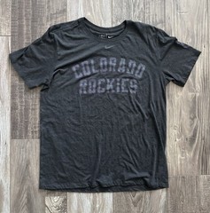 Men’s Colorado Rockies Nike Dark Grey T Shirt Athletic Cut Size Large