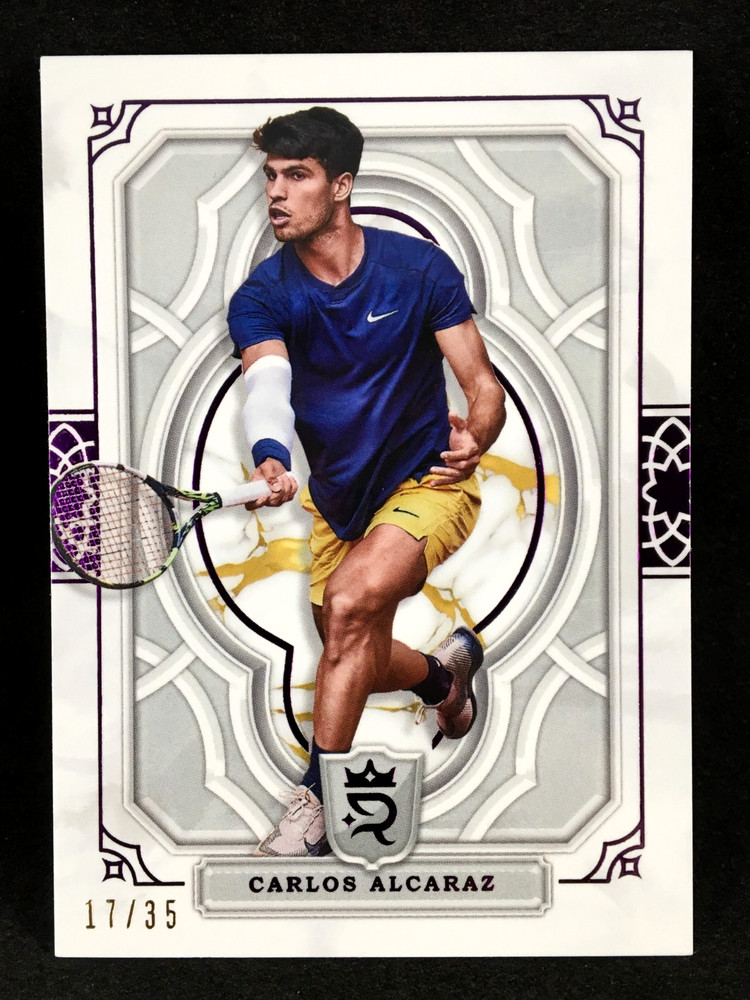 Carlos Alcaraz 2024 Topps Royalty Tennis BASE CARD Purple /35 #1 Spain