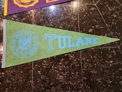 Rare Vintage LSU & TULANE Pennants 1960s 1970s Felt – College