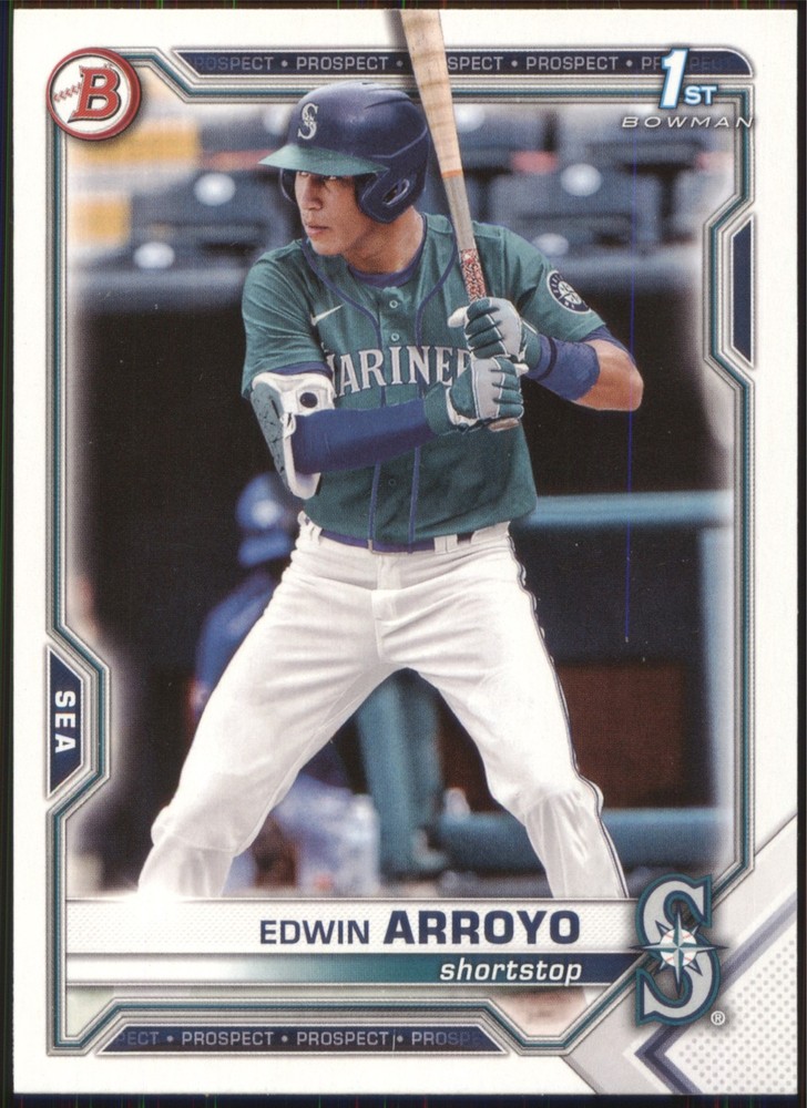 2021 Bowman Draft #BD-74 Edwin Arroyo Seattle Mariners FBC