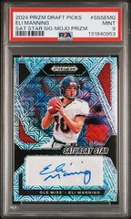 2024 Panini Prizm Draft Picks Sat Star Sigs Mojo Eli Manning #SSSEMG /25 PSA 9