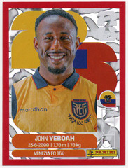 ECU14 John Veboah (Ecuador) RED GOLD CRUMPLE 2026 Panini FIFA World Cup
