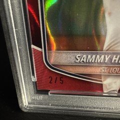 2025 1st Bowman Chrome Sammy Hernandez Red Lava Refractor 2/5 #BCP66 PSA 9