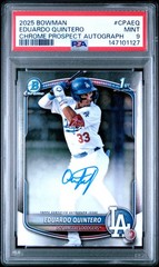 2025 BOWMAN CHROME PROSPECT AUTOS #CPAEQ EDUARDO QUINTERO PSA 9