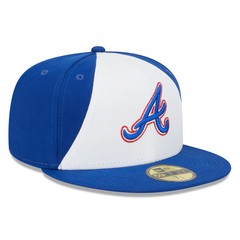 Men&rsquo;s New Era White/Royal Atlanta Braves 2023 City Connect 59FIFTY Fitted Hat