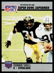 Donnie Shell, 1990-91 Pro Set Super Bowl XXV Silver, #113, Pittsburgh Steelers,