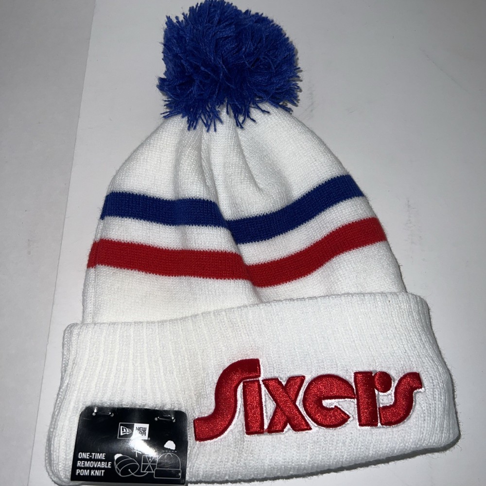 New Era Philadelphia 76ers NBA City Edition Hat Beanie Pom ADULT NEW $36