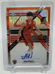 YANG HANSEN 2025-26 TOPPS CHROME NEXT STOP SIGNATURE ORANGE REFRACTOR AUTO /25