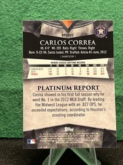 Carlos Correa 2014 Bowman Platinum – Chrome Prospects #BPCP20 X-Fractor (RC)