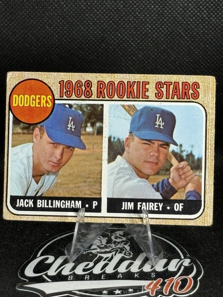 1968 Topps # 228 Jack Billingham Jim Fairey Los Angeles Dodgers Nice Ex