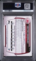 2023 Bowman Hector Rodriguez 1st Aqua Lunar Refractor /125 #BCP-95 PSA 9 Reds