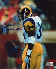 MARCUS DUPREE SIGNED AUTOGRAPHED 8×10 PHOTO LOS ANGELES RAMS RARE BECKETT BAS