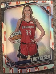 2025 Prizm WNBA LUCY OLSEN WNBA Logo SILVER Prizm SP RC #145 Variation Mystics