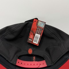 AC Milan Fi Collection Italy Soccer Snapback Adults Flat Bill Black Red Hat Cap