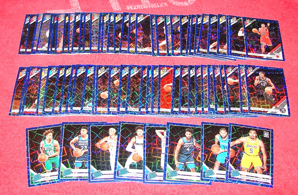 2019-20 DONRUSS OPTIC BASKETBALL BLUE VELOCITY PRIZMS LOT OF 72 DIFFERENT (KSX)