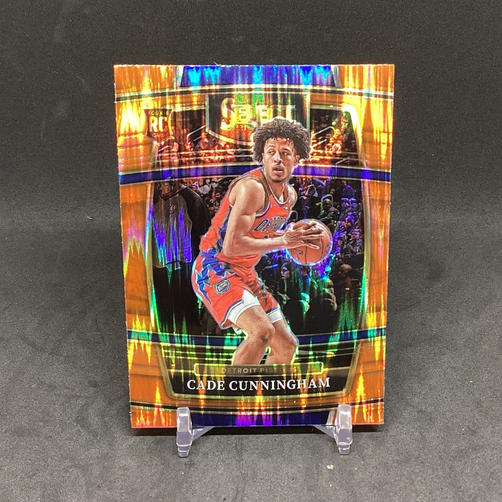 2021-22 Panini Select Basketball #11 Cade Cunningham Orange Flash Prizm RC