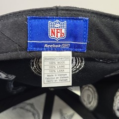 Vintage Reebok NFL Blackout All Team Logo Fitted Hat 7 3/4 Wool Cap Y2K