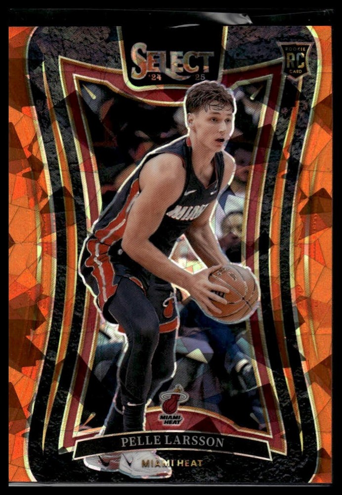 2024-25 Panini Select #400 Pelle Larsson Orange Cracked Ice Prizm #/275