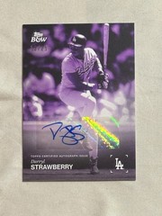2025 Topps Black & White Purple Darryl Strawberry Auto /25 #053-A Dodgers
