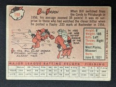 1958 Topps #198 Bill Virdon Pittsburgh Pirates VG