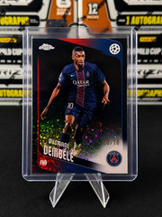 2025-26 Topps Chrome UEFA – Ousmane Dembele Black Speckle 10/10 – JERSEY # MATCH