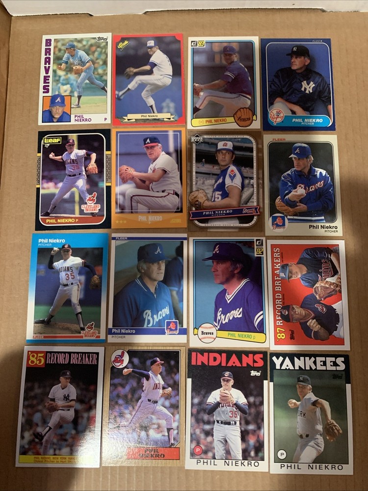 Phil Niekro 16 Card Lot All Different No Duplicates *^B