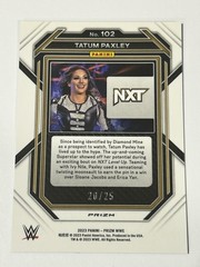 2023 WWE Panini Prizm Tatum Paxley – Blue Disco Prizm #102 Rookie /25
