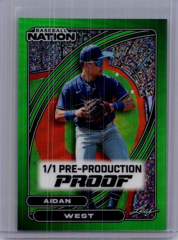 Aidan West 2026 Leaf Baseball Nation 1/1 Pre Production Proof