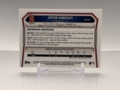 Justin Gonzales 2026 Bowman Baseball Blue Reptilian / 150 #BCP-141 Chrome