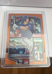2025 Bowman – Chrome Prospects Malcolm Moore #BCP-129 Orange Refractor /25 (RC)