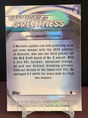 2020 Bowman Draft Emerson Hancock Glimpses Of Greatness #GOG-EH