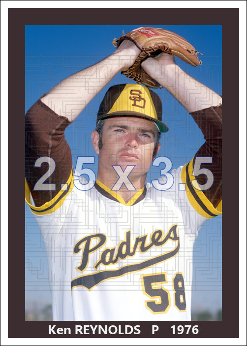 Ken Reynolds – 1976 San Diego Padres – choose a size – full color print