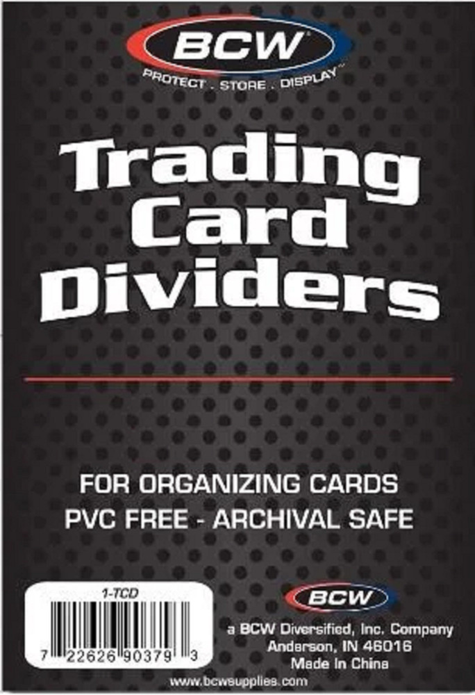 (5-100) BCW Trading Card Dividers Loose Standard Sports Gaming FREE SHIPPING