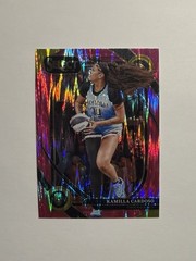 2025 Panini Select WNBA Courtside Kamilla Cardoso #208 Pink Flash Prizm Sky