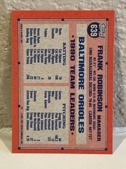 1991 Topps Desert Shield #639 Frank Robinson MGR Baltimore Orioles NRMT J