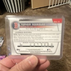 Bowman Chrome 2025 Yophery Rodriguez Mojo Refractor Auto RC BMA-YR Red Sox