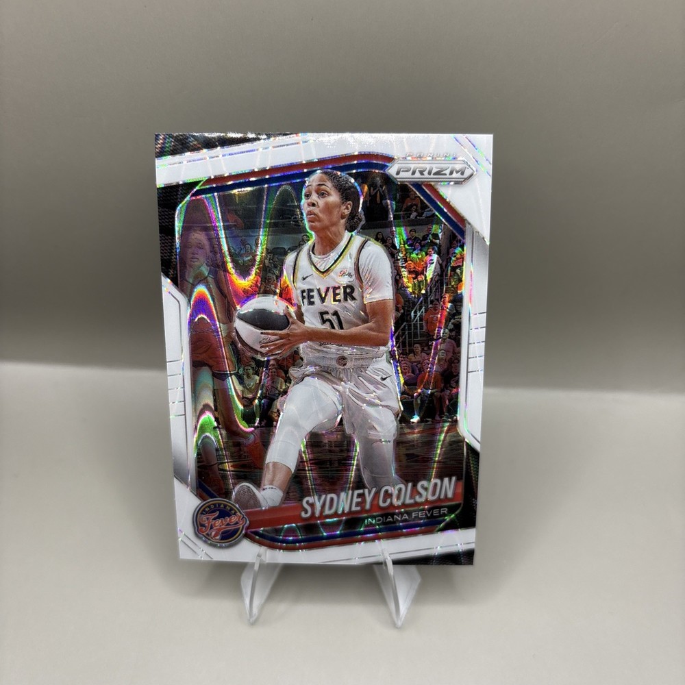 2025 Panini Prizm WNBA Sydney Colson White Seismic #1 Indiana Fever